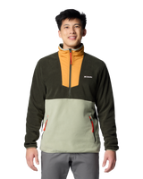 The Columbia Mens Sequoia Grove Half Zip Fleece Jacket in Greenscape, Sunstone, Safari & Spicy Pull