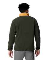 The Columbia Mens Sequoia Grove Half Zip Fleece Jacket in Greenscape, Sunstone, Safari & Spicy Pull