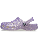 The Crocs Girls Girls Classic Iridescent Geometric Clog in White