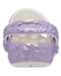 The Crocs Girls Girls Classic Iridescent Geometric Clog in White