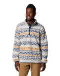 The Columbia Mens Rugged Ridge Half Snap Fleece Jacket in Dark Stone & Dark Mountain Madras Multi