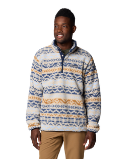 The Columbia Mens Rugged Ridge Half Snap Fleece Jacket in Dark Stone & Dark Mountain Madras Multi