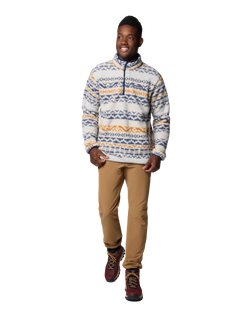 The Columbia Mens Rugged Ridge Half Snap Fleece Jacket in Dark Stone & Dark Mountain Madras Multi