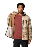 The Columbia Mens Winter Pass Printed Fleece II Jacket in Dark Stone & Delta Madras Multi