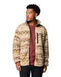 The Columbia Mens Winter Pass Printed Fleece II Jacket in Dark Stone & Delta Madras Multi