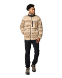 The Columbia Mens Winter Pass Printed Fleece II Jacket in Dark Stone & Delta Madras Multi