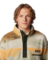 The Columbia Mens Helvetia II Printed Half Snap Fleece Jacket in Greenscape & Stippled Stripe