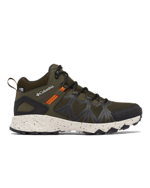 The Columbia Mens Peakfreak II Mid Outdry Shoes in Deep Olive & Desert Sun