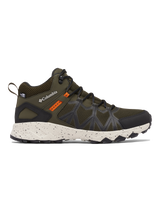 The Columbia Mens Peakfreak II Mid Outdry Shoes in Deep Olive & Desert Sun