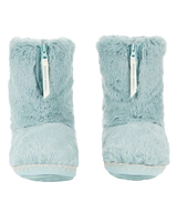 The Bedroom Athletics Womens Marilyn Classic Faux Fur Slipper Boots in Seafoam