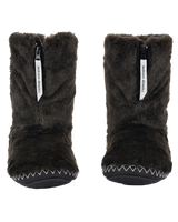 The Bedroom Athletics Womens Marilyn Classic Faux Fur Slipper Boots in Charcoal