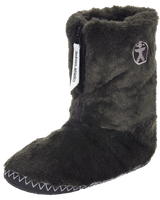 The Bedroom Athletics Womens Marilyn Classic Faux Fur Slipper Boots in Charcoal