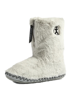 The Bedroom Athletics Womens Monroe Classic Faux Fur Slipper Boots in Trace Grey & Charcoal