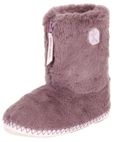 The Bedroom Athletics Womens Monroe Faux Fur Slipper Boots in Aquarelle & Dusky Pink