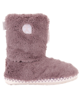 The Bedroom Athletics Womens Monroe Faux Fur Slipper Boots in Aquarelle & Dusky Pink