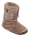 Monroe Faux Fur Slipper Boots in Deep Taupe