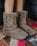 Monroe Faux Fur Slipper Boots in Deep Taupe