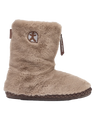 Monroe Faux Fur Slipper Boots in Deep Taupe