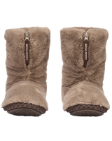 Monroe Faux Fur Slipper Boots in Deep Taupe