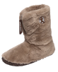 Monroe Faux Fur Slipper Boots in Deep Taupe