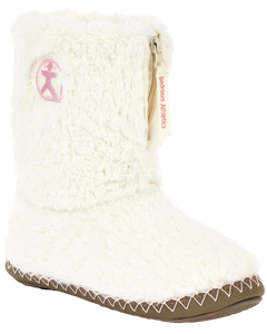 The Bedroom Athletics Womens Monroe Faux Fur Slipper Boots in Cream & Moonrock