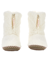 The Bedroom Athletics Womens Monroe Faux Fur Slipper Boots in Cream & Moonrock