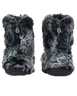 The Bedroom Athletics Womens Cole Luxury Faux Fur Slipper Boots in Black Wolf