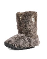 The Bedroom Athletics Womens Cole Luxury Faux Fur Slipper Boots in Russian Grey