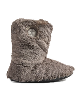 The Bedroom Athletics Womens Cole Luxury Faux Fur Slipper Boots in Russian Grey