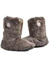 The Bedroom Athletics Womens Cole Luxury Faux Fur Slipper Boots in Russian Grey