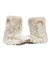 Cole Luxury Faux Fur Slipper Boots in Ferret