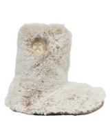 Cole Luxury Faux Fur Slipper Boots in Ferret