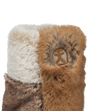 Florence Longer Length Luxury Faux Fur Slipper Boots in Patchwork Ferret