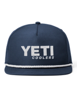 The Yeti Mens Yeti Coolers Mid Pro Flat Brim Rope Cap in Navy