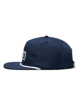 The Yeti Mens Yeti Coolers Mid Pro Flat Brim Rope Cap in Navy