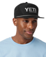 The Yeti Mens Yeti Coolers Mid Pro Flat Brim Rope Cap in Black