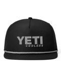 The Yeti Mens Yeti Coolers Mid Pro Flat Brim Rope Cap in Black