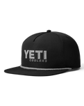 The Yeti Mens Yeti Coolers Mid Pro Flat Brim Rope Cap in Black