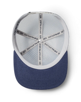 The Yeti Mens Velcro Badge Flat Brim Mesh Cap in Grey & Navy