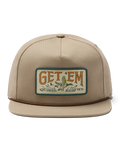 Get 'Em Flat Brim Snapback Cap in Cape Taupe