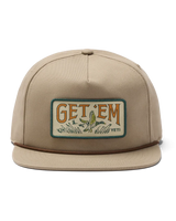 Get 'Em Flat Brim Snapback Cap in Cape Taupe