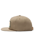 Get 'Em Flat Brim Snapback Cap in Cape Taupe