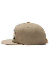 Get 'Em Flat Brim Snapback Cap in Cape Taupe