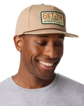 Get 'Em Flat Brim Snapback Cap in Cape Taupe