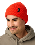 Badge Beanie in Orange