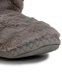 The Bedroom Athletics Womens Gisele High Density Faux Fur Rouched Slipper Boots in Trace Grey