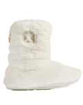 Gisele High Density Faux Fur Rouched Slipper Boots in Cream