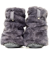 The Bedroom Athletics Womens Gisele High Density Faux Fur Rouched Slipper Boots in Ink