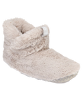 Harriet 100% Recycled High Density Faux Fur Slipper Boot in Trace Grey