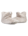 Harriet 100% Recycled High Density Faux Fur Slipper Boot in Trace Grey